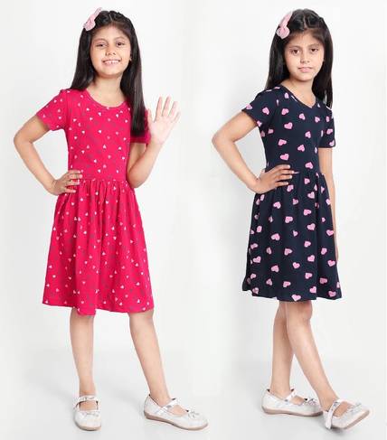 M Queen Girls Midi/Knee Length Casual Dress