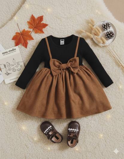 FERISHA CLOTHING Indi Baby Girls Below Knee Festive/Wedding Dress