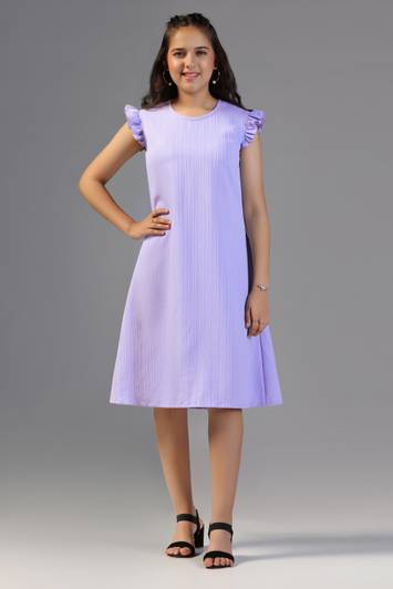 Ompax Girls Midi/Knee Length Casual Dress