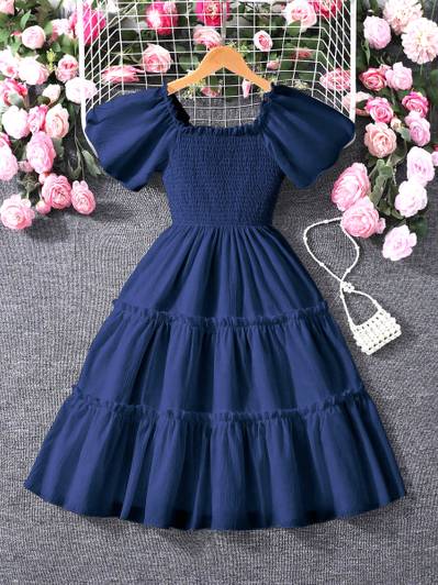 Ethit Indi Girls Midi/Knee Length Casual Dress