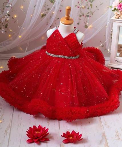 starve fashion Baby Girls Midi/Knee Length Festive/Wedding Dress