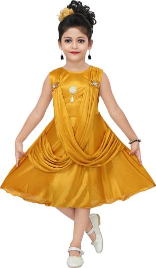 Chandrika Girls Midi/Knee Length Casual Dress
