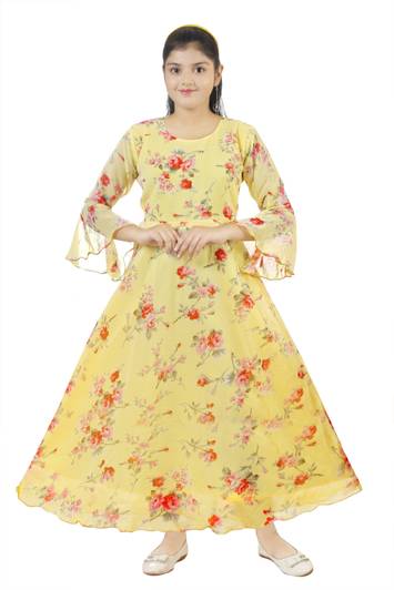 DigiMart Girls Maxi/Full Length Casual Dress