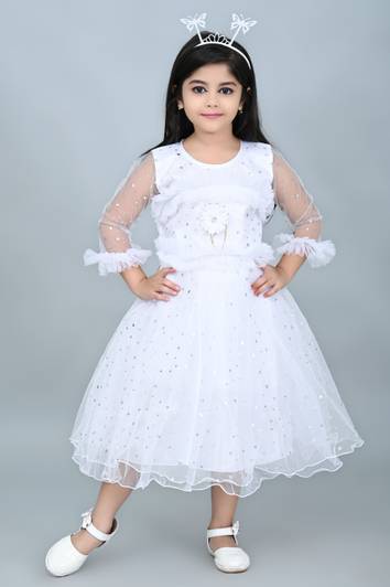 Zenat Girls Below Knee Party Dress