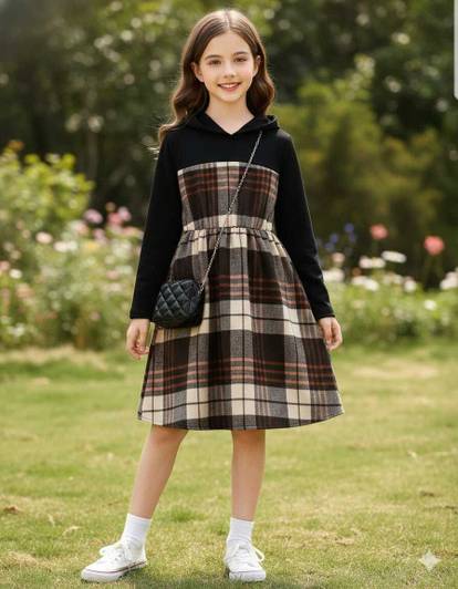botgo Girls Above Knee Casual Dress