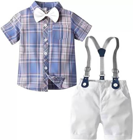 doblo Dungaree For Baby Boys & Baby Girls Printed Cotton Blend