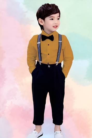 KRIYU CREATION Dungaree For Boys Casual Solid Cotton Blend