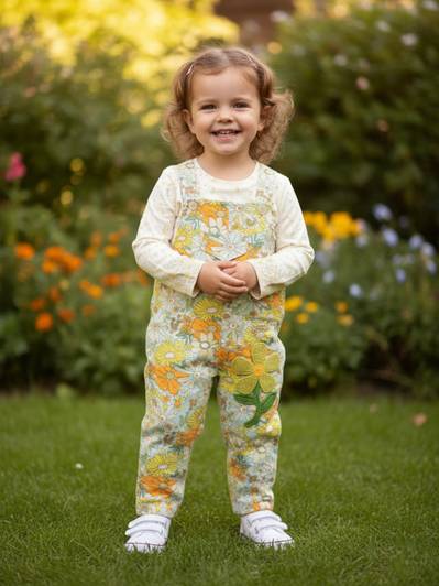 KETI MINI Romper For Girls Casual Floral Print Cotton Blend