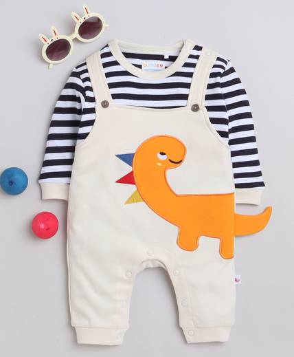 BUMZEE Romper For Baby Boys Casual Printed Hosiery