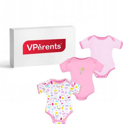 VParents Romper For Baby Boys & Baby Girls Solid, Striped, Printed Hosiery