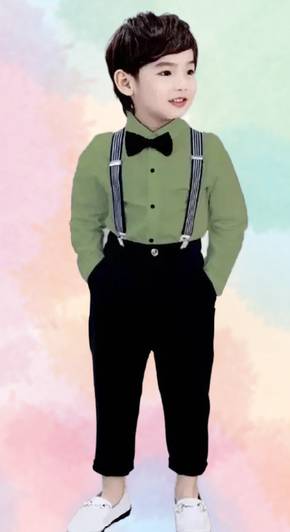 KRIYU CREATION Dungaree For Boys Casual Solid Cotton Blend