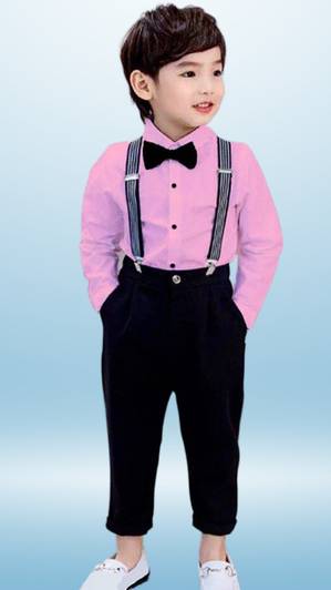 KRIYU CREATION Dungaree For Boys Party Solid Cotton Blend