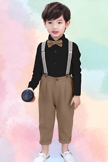 KRIYU CREATION Dungaree For Boys Casual Solid Cotton Blend