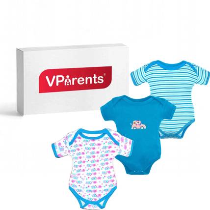 VParents Romper For Baby Boys & Baby Girls Solid, Striped, Printed Hosiery