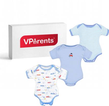 VParents Romper For Baby Boys & Baby Girls Solid, Striped, Printed Cotton Blend