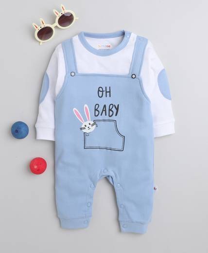 BUMZEE Romper For Baby Boys Casual Printed Hosiery