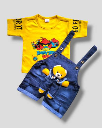 LIMITED EDITION PRIME Dungaree For Baby Boys & Baby Girls Casual Printed Cotton Blend