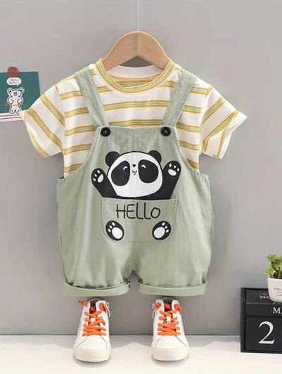 SHREE SHYAM TEXTILE Dungaree For Baby Boys & Baby Girls Casual Animal Print Hosiery
