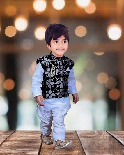 RRFASHION Baby Boys & Baby Girls Festive & Party Ethnic Jacket, Kurta and Dhoti Pant Set