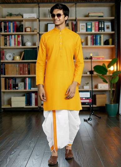 TRUST OUS Boys Wedding Dhoti & Kurta Set