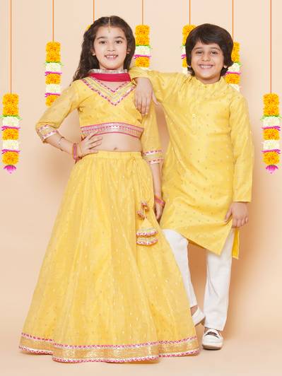 Bitiya By Bhama Girls Lehenga Choli Ethnic Wear Printed Lehenga Choli