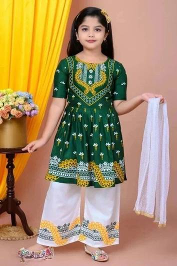 IFA FASHION Girls Festive & Party Kurta and Palazzo Set