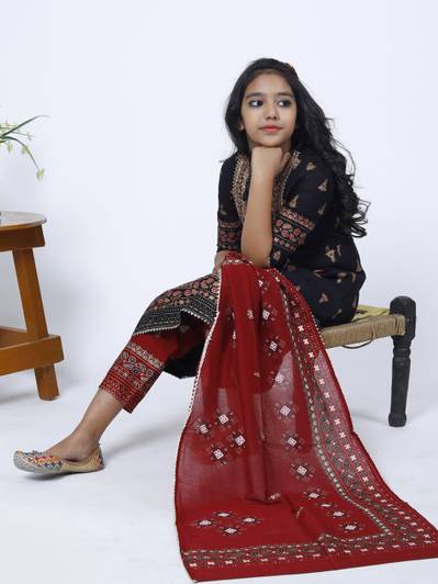 Patni Ethnic Girls Festive & Party Kurta and Palazzo Set