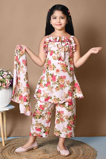 QADRI ENTERPRISE Girls Festive & Party Kurta, Pyjama & Dupatta Set