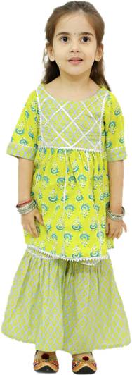 Superminis Girls Festive & Party Kurta and Palazzo Set