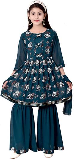 TASDIK GARMENTS Girls Festive & Party Kurta, Pyjama & Dupatta Set