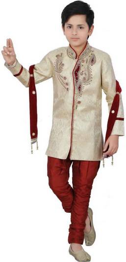 Eliq Boys Festive & Party, Wedding Sherwani and Churidar Set