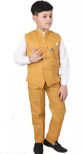 ArhamFashionWear Boys Festive & Party, Wedding Shirt, Waistcoat and Pant Set