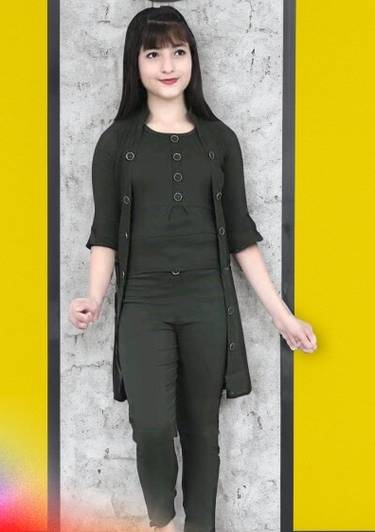 PERFECTPIVOT Girls Casual Ethnic Jacket, Blouse and Palazzo Set