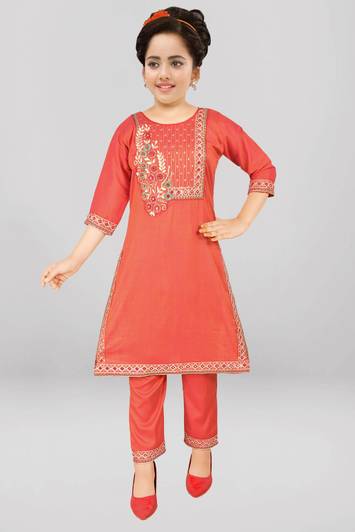 Sevgi Girls Casual, Festive & Party Kurta and Trouser Set
