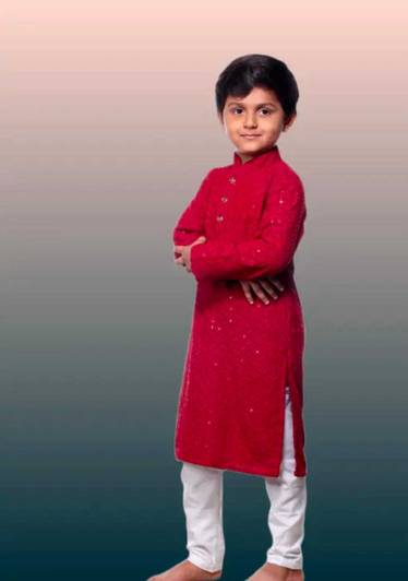 HENA TEXTILE Boys Festive & Party, Wedding Kurta and Pyjama Set