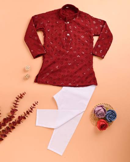 AsSahanaraDresses Baby Boys Festive & Party Kurta and Pyjama Set