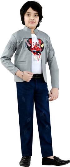 jas couture Boys Festive & Party Blazer, Shirt and Trouser Set