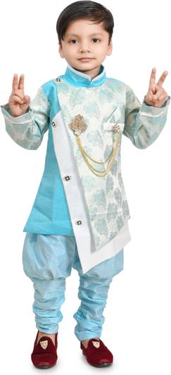 New Hsgarments Boys Festive & Party Sherwani and Churidar Set
