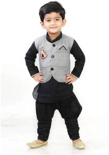 FTC FASHIONS Boys Festive & Party Kurta, Waistcoat and Pyjama Set