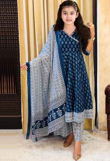 Heerkaart Girls Festive & Party Kurta, Pyjama & Dupatta Set