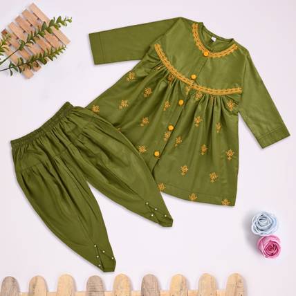 K G N DR Indi Baby Girls Midi/Knee Length Casual Dress