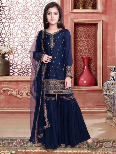 Wommaniya Impex Girls Festive & Party Kurta, Churidar & Dupatta Set