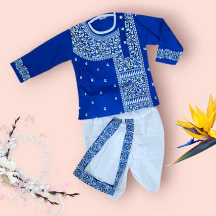 AHHYAN CREATION Boys Festive & Party Dhoti & Kurta Set