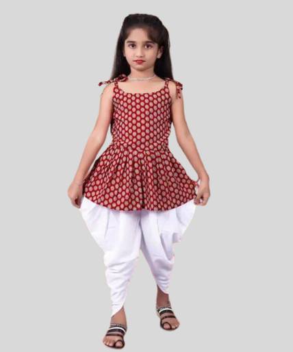 Meraki Fab Girls Festive & Party Dhoti & Kurta Set