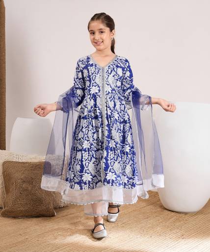 Pspeaches Girls Festive & Party Kurta and Pyjama Set