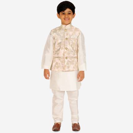 PRO ETHIC Boys Festive & Party Kurta, Waistcoat and Pyjama Set