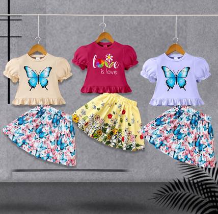 DRUZZEE Baby Girls Casual Top and Skirt Set