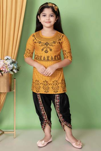 ULTRA TREND Girls Festive & Party Kurta and Dhoti Pant Set