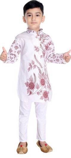 Smuktar garments Baby Boys Casual Kurta and Pyjama Set