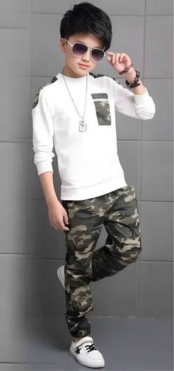 Glam elegance Boys Party(Festive) T-shirt Pant